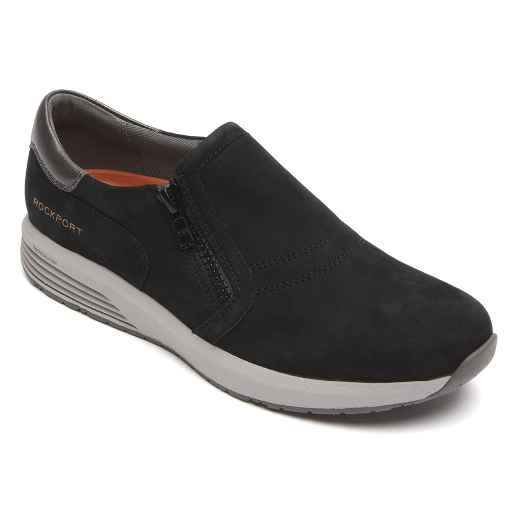 Rockport Joggesko Dame Svart - Trustride Prowalker Slip-On - BKLR46059